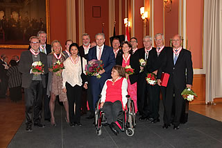 Gruppenfoto der Ordensträger 2013